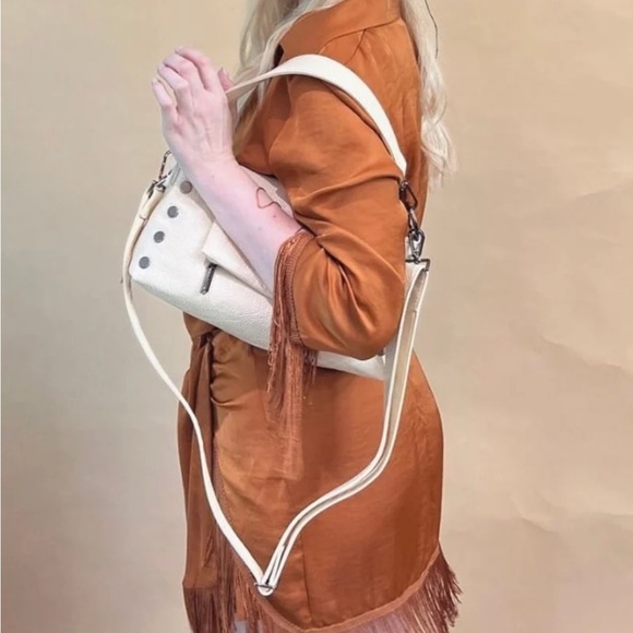 🆕✨ HAMMITT VIP Baguette Alabaster Glaze Patent Leather Shoulder Crossbody Bag - Picture 11 of 11